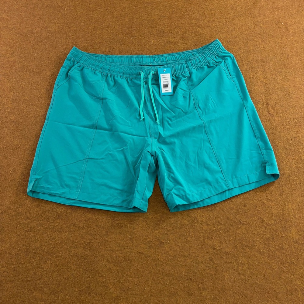 Calypsa Women 1X Teal Green 7" Board Shorts Swim Bottoms NWT